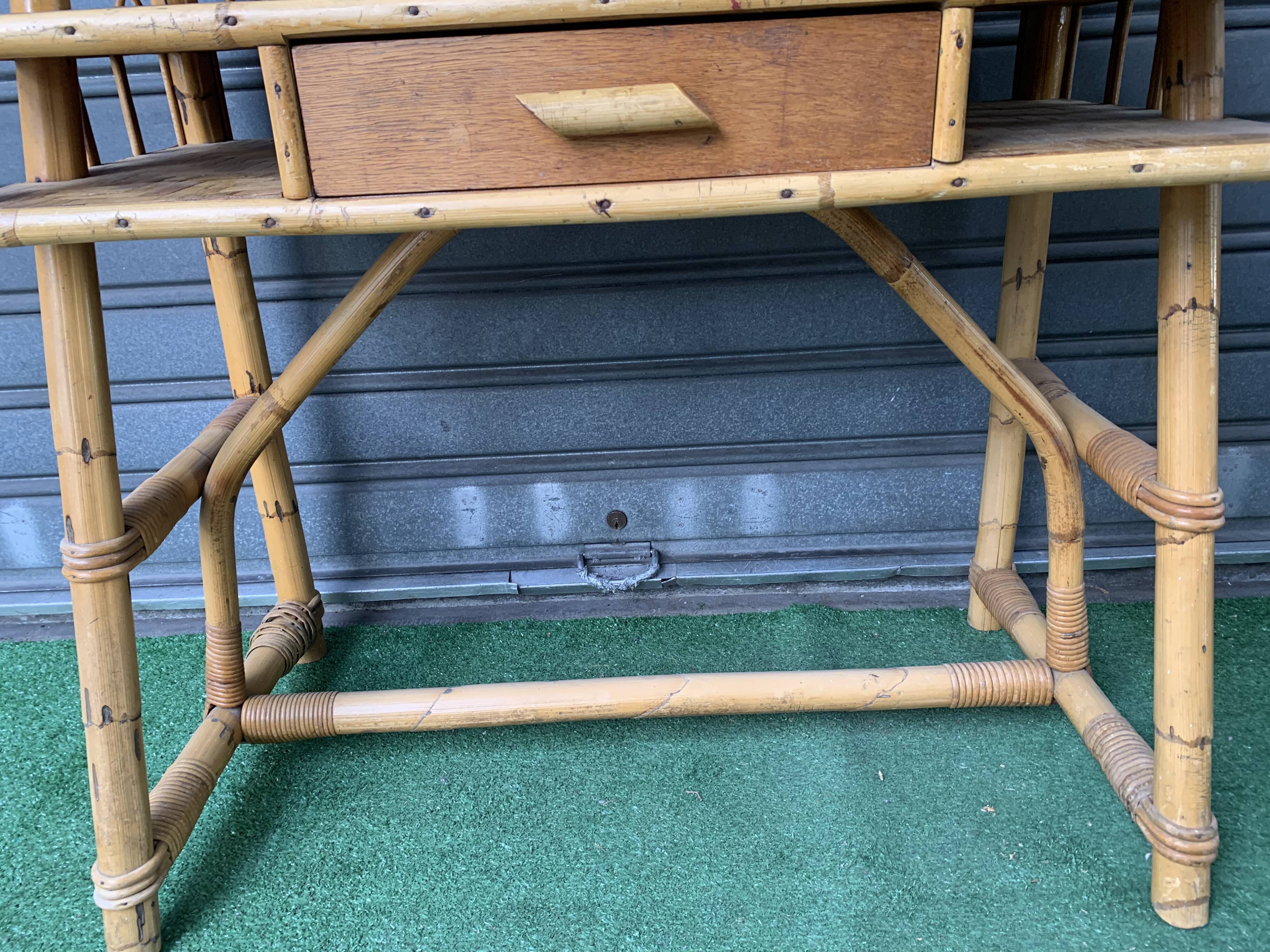 Rattan desk from the 60's