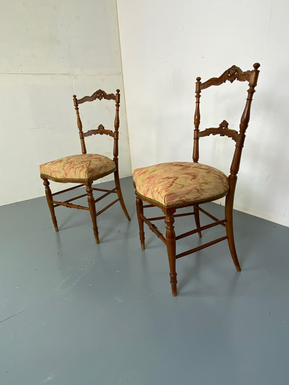 Chaises Antiques en Palissandre, France, 1890s, Set de 2