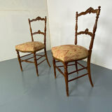 Chaises Antiques en Palissandre, France, 1890s, Set de 2