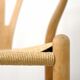 Set of six 'Wishbone chair' model chairs by Hans J. Wegner with leather cushions