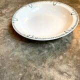 Round and hollow dish St Amand & Hamage in white and blue iron earth
