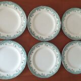 Six assiettes longwy modèle chatenet