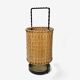 Braided bamboo umbrella holder