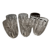 6 Art-Deco Cristal Saint-Louis liqueur glasses - H 7.5 cm