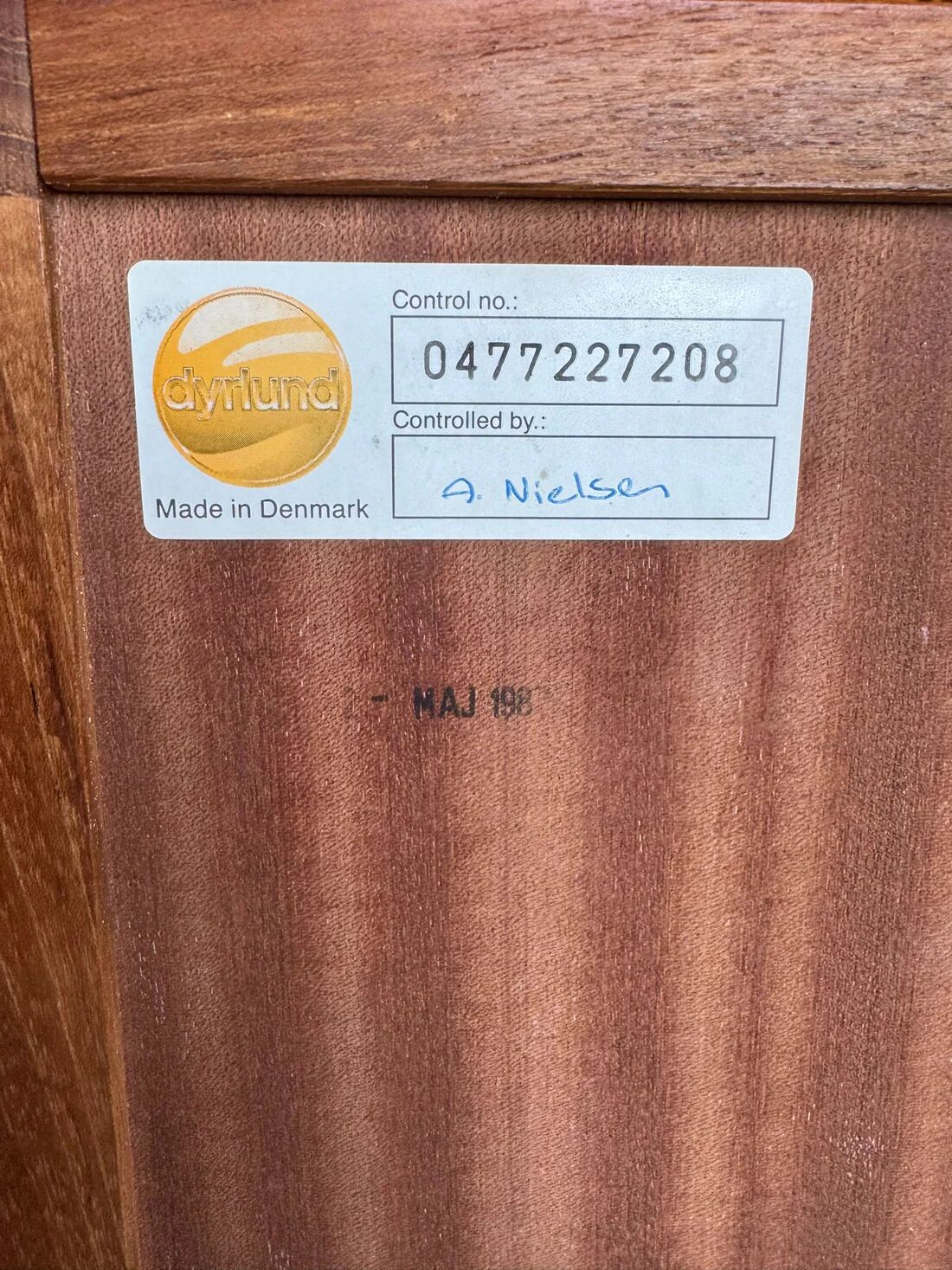 Vintage Dyrlund teak library with sliding doors – Denmark 1960s