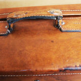 Antique XXL leather suitcase