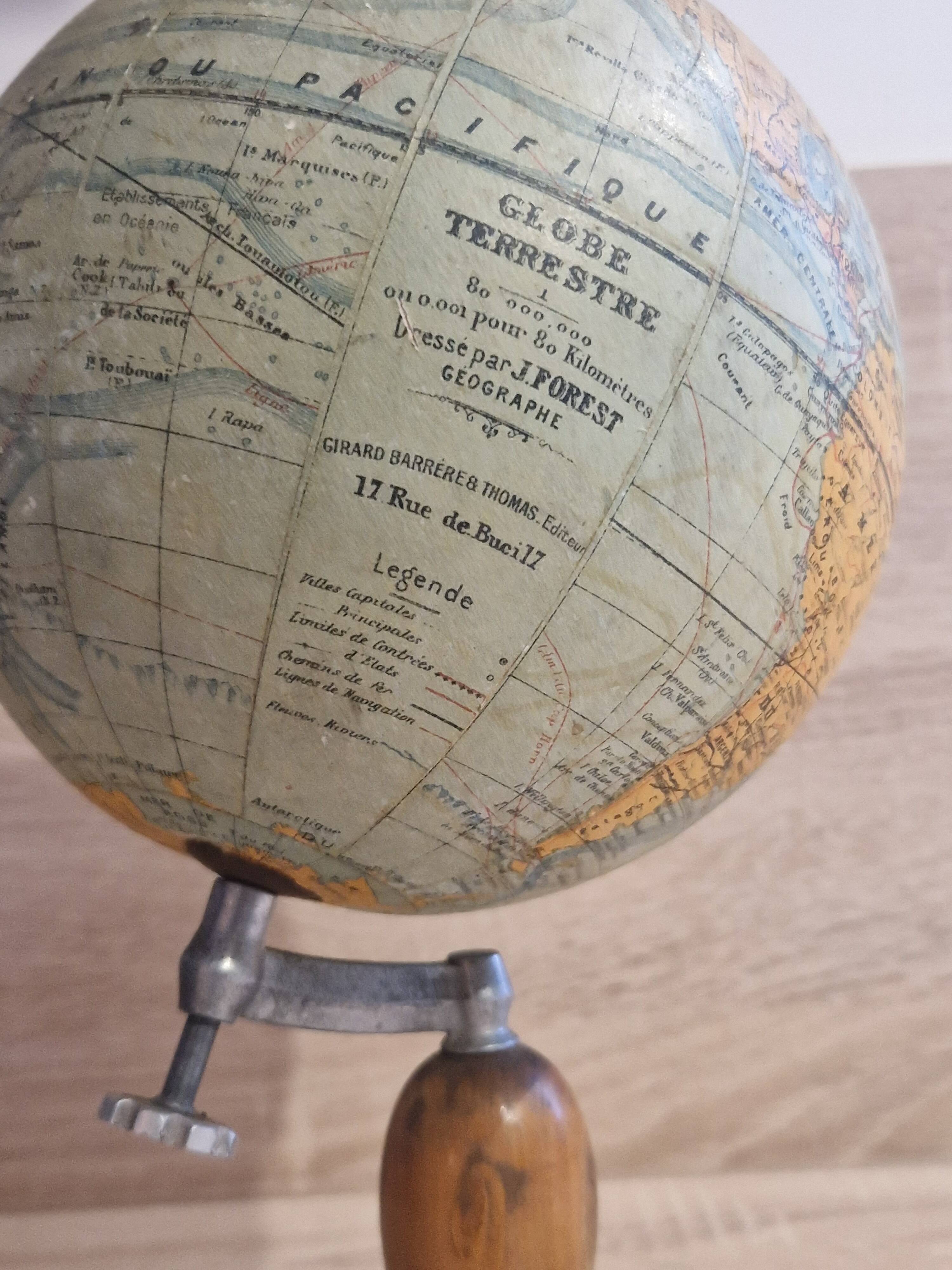 Forest terrestrial globe early 20th century