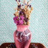 Iridescent earthenware vase