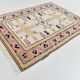 6x8 Pink & Navy Blue Oriental Vintage Rug, 186x247Cm