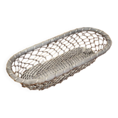 Vintage woven metal bread basket