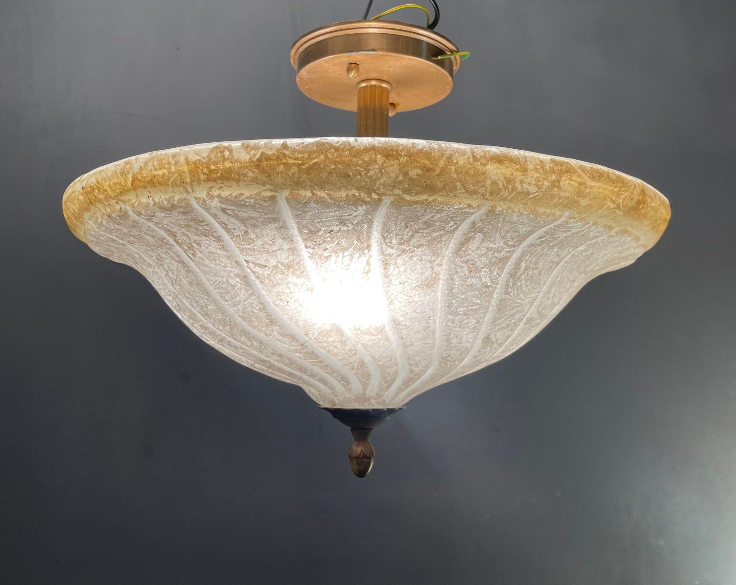 Murano Glass Light Pendants, 1980s, Set of 2