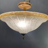 Plafonnier en verre de Murano, années 1980