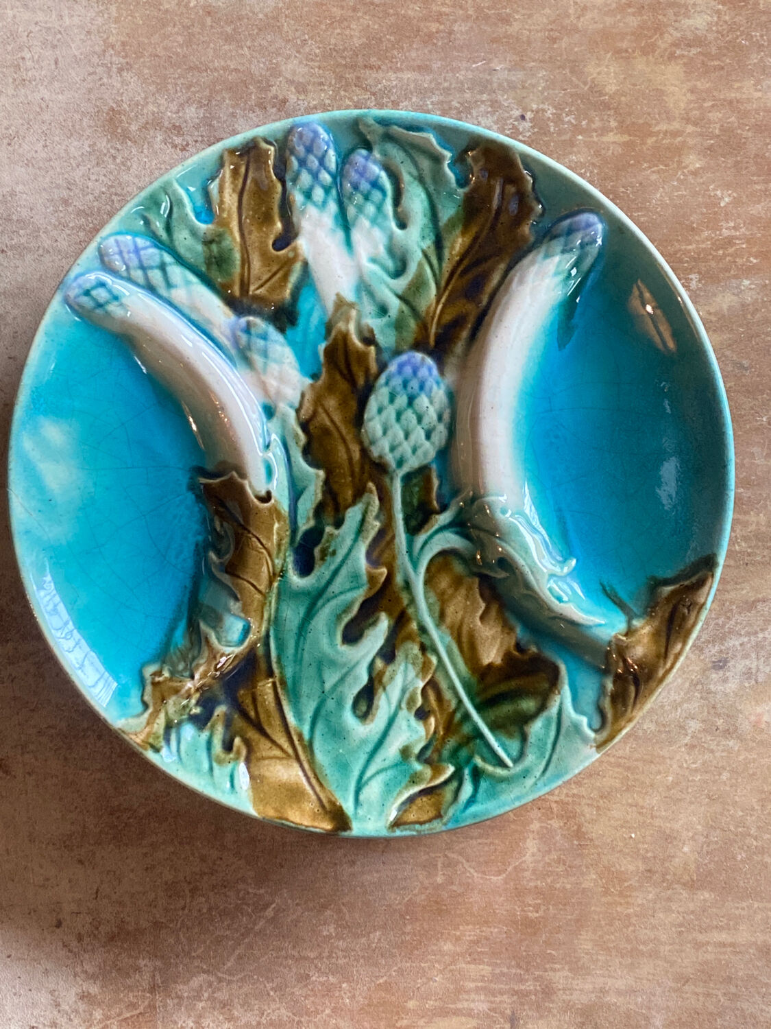 5 asparagus plates in slip