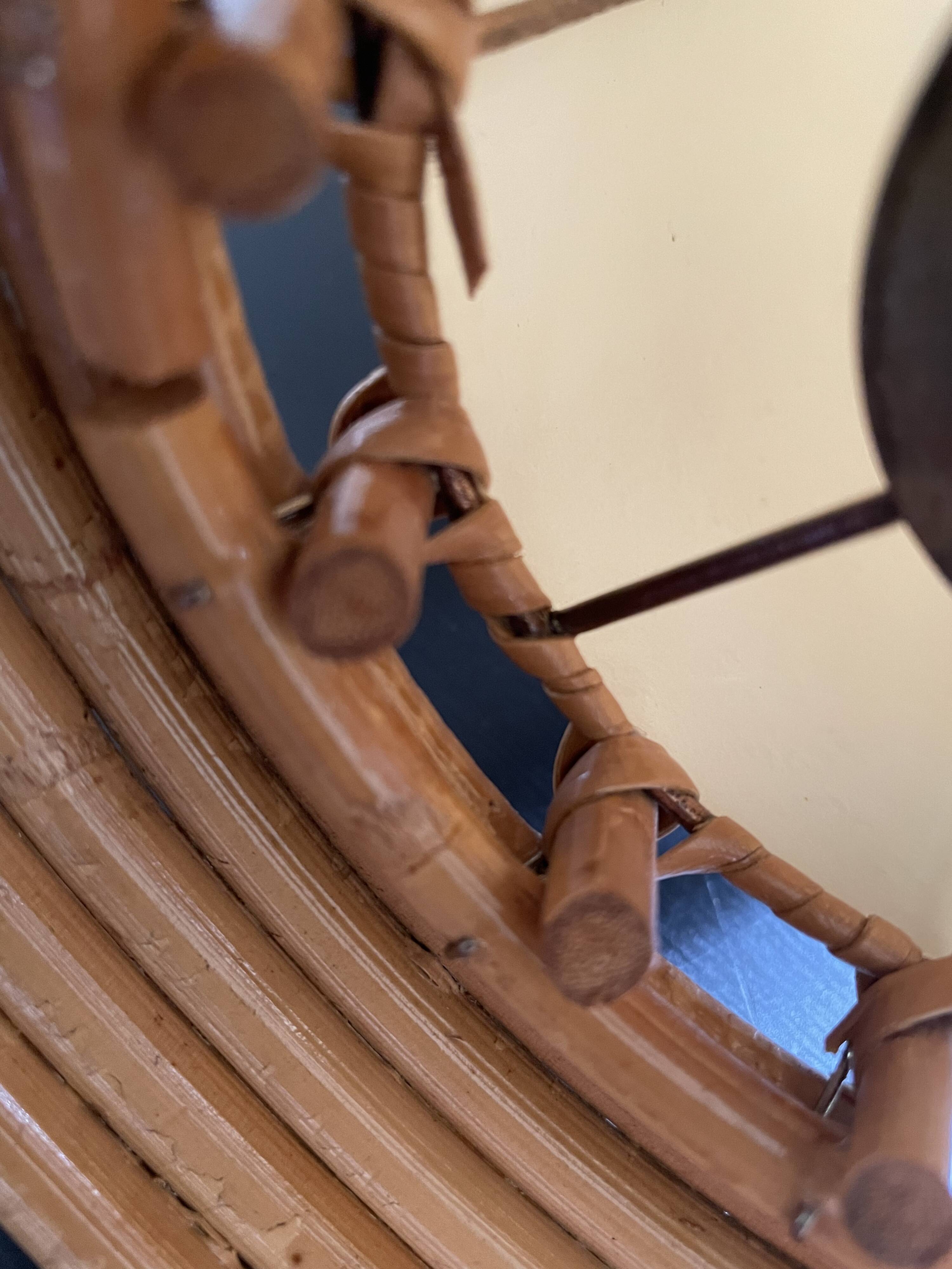 Rattan and bamboo lamp by Louis Sognot 1960