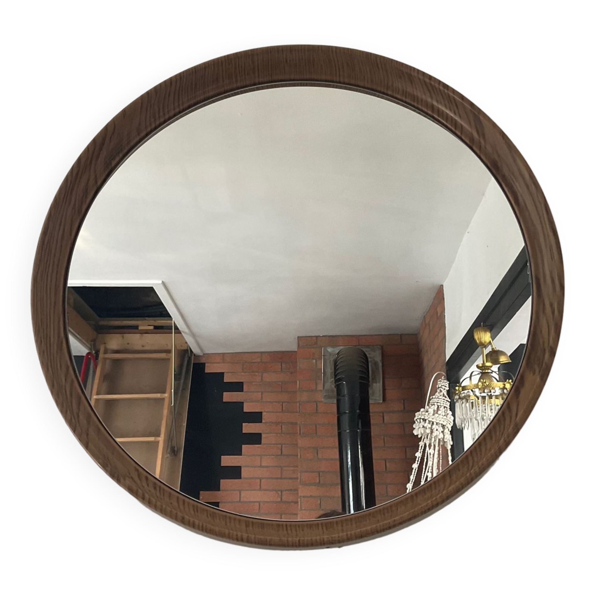 Vintage round mirror from the 70s