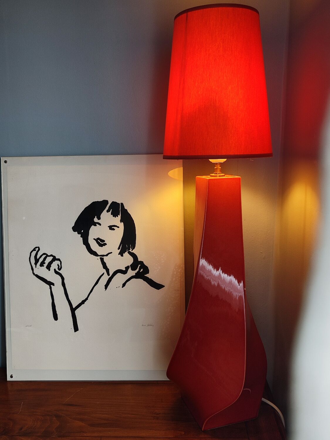 Set of three paintings by Anne Salaün.