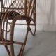 Vintage Dutch rattan armchair with armrest, 1960s
