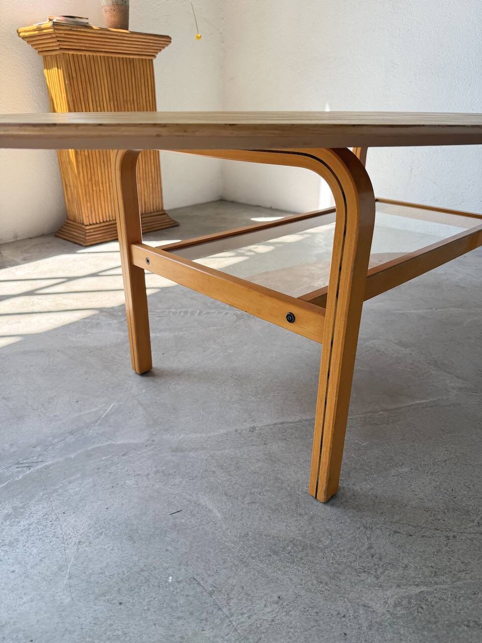 Oval coffee table beech 1980 Aalto Ikea