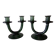 Pair of blown glass candlesticks
