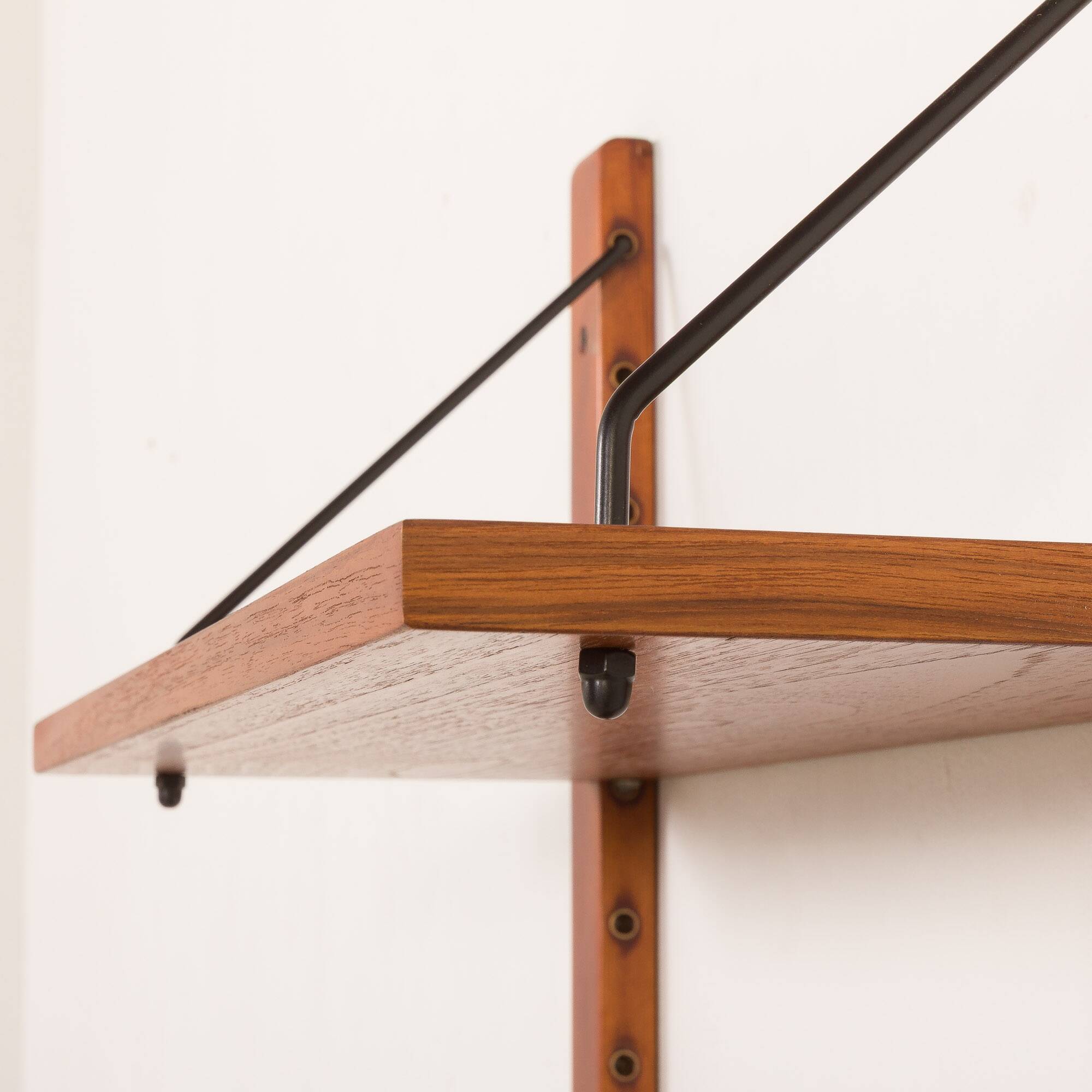 Mid century modern teak  upcycled shelving unit