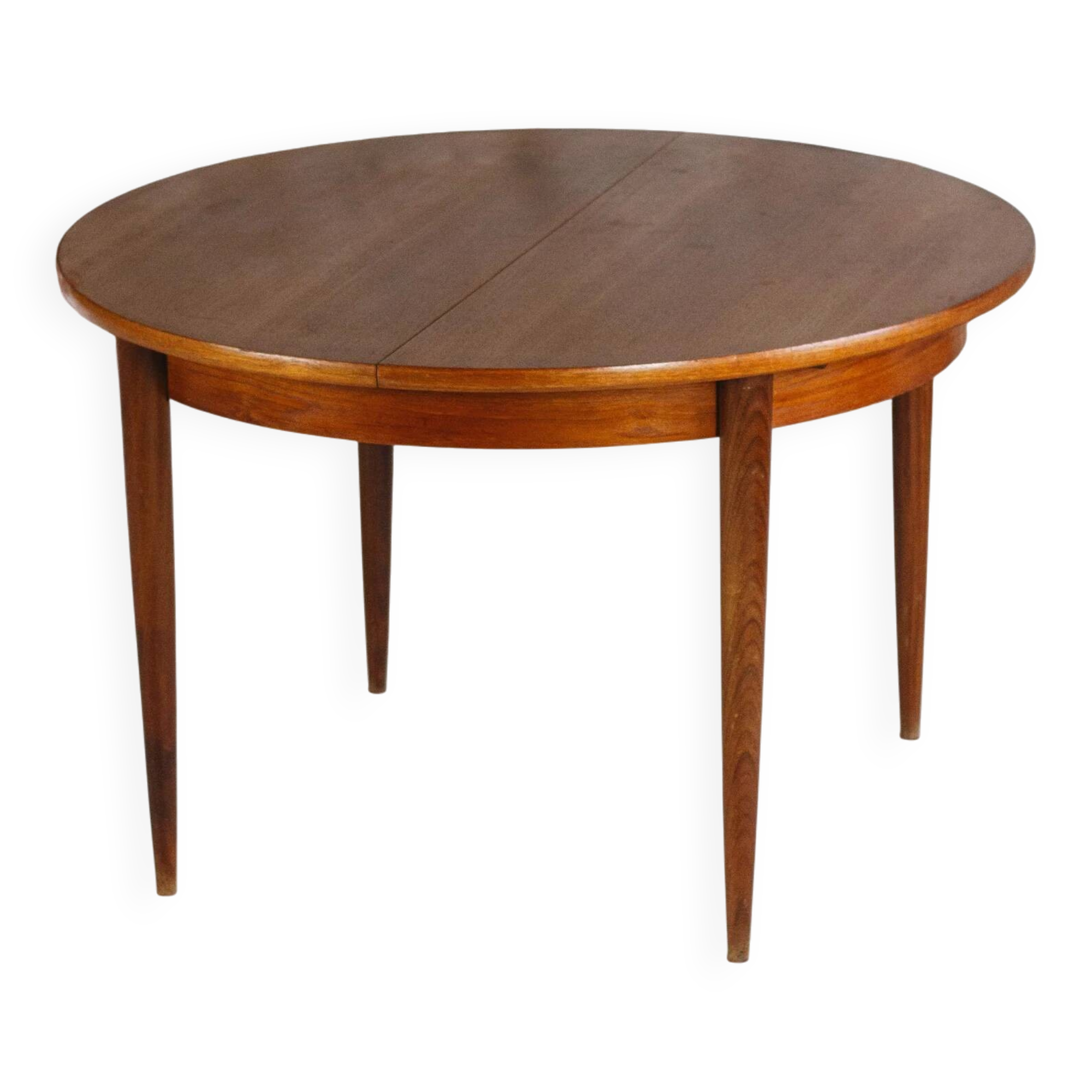 Vintage Scandinavian round teak table, 1960