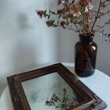 Small rectangular mirror with mercury glass "Leluc"