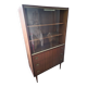 Vintage glass cabinet with 2 glass doors