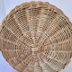 High basket with woven straws