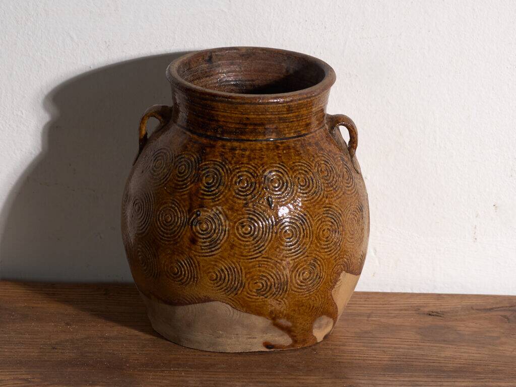 Ancient Chinese glazed stoneware vase – China, circa 1900