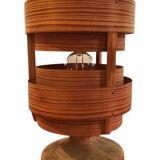 Hans Agne Jakobsson, Wooden table lamp, for AB Ellysett, Original and Signed!