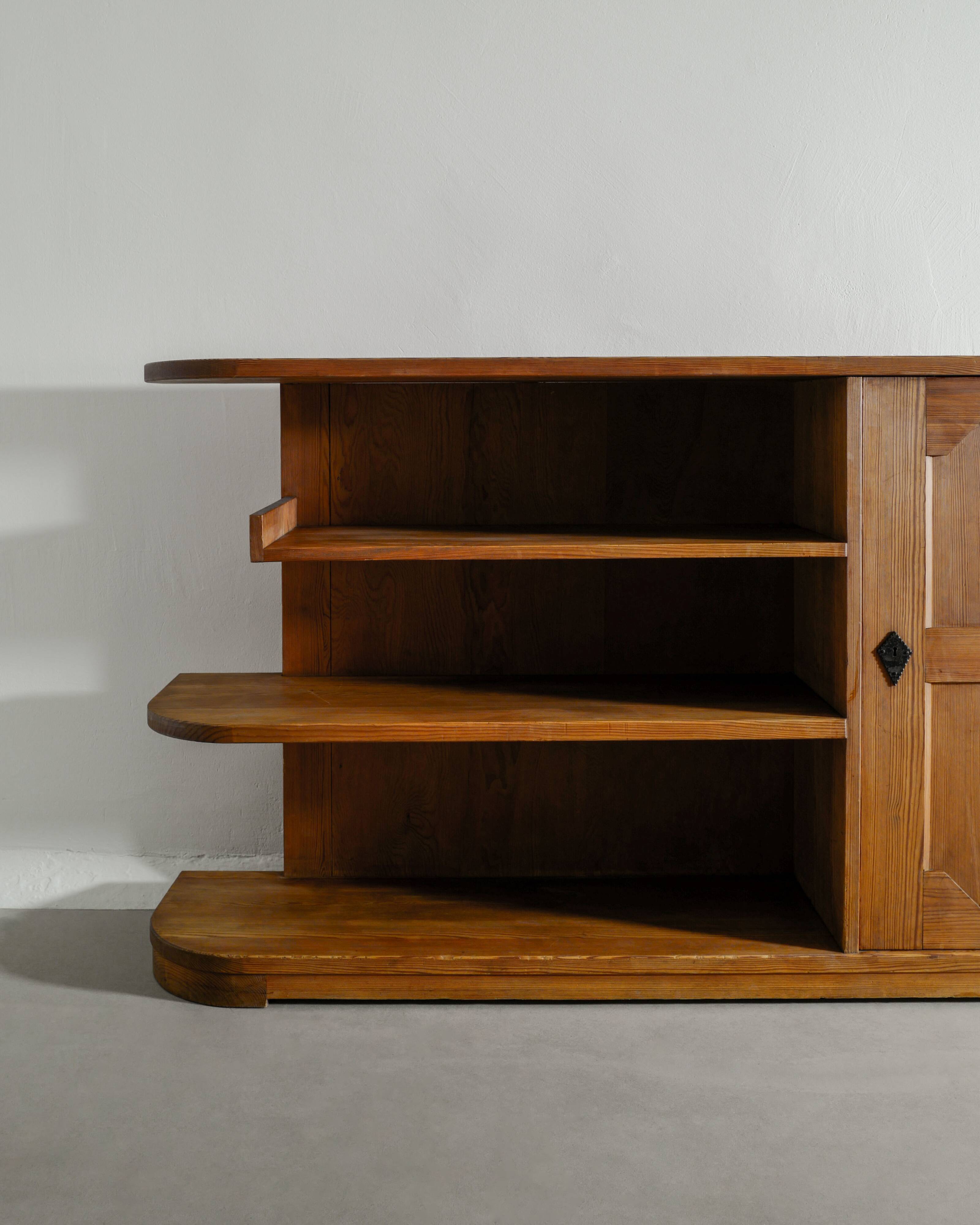 Vintage Swedish Wooden "Lovö" Bookcase by Axel Einar Hjorth for NK, 1930s