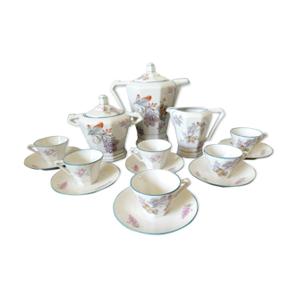 Drb Limoges porcelain art deco coffee service