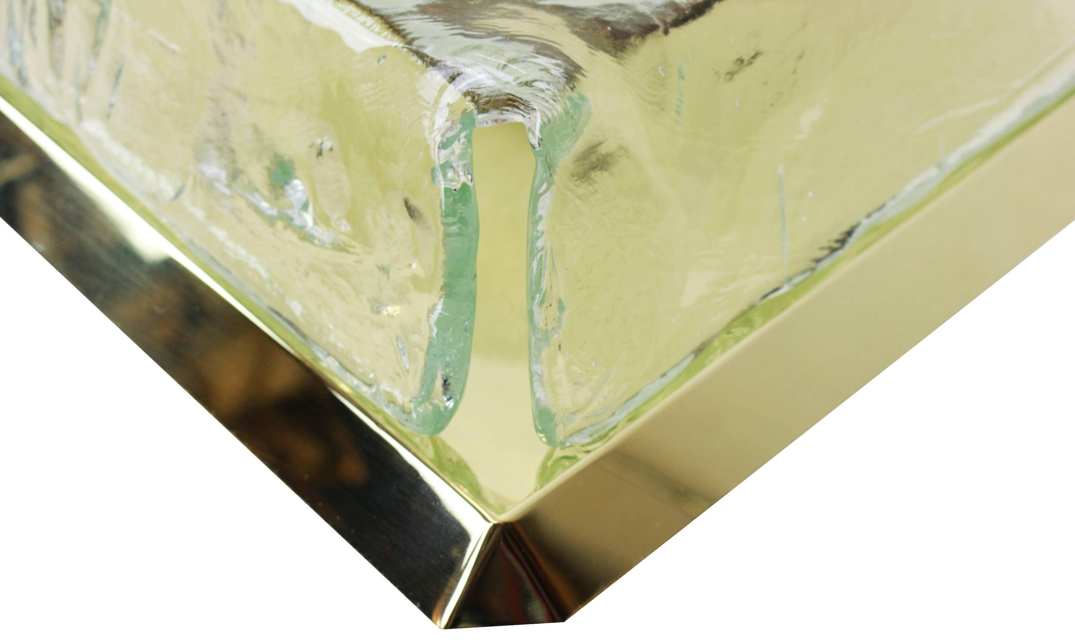 Square ceiling light Kalmar in organic Murano glass, Austria, 1960s.