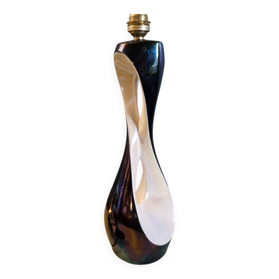 Verceram '' Pied de lampe en céramique des années 60 - Emaillage Nacré & I
