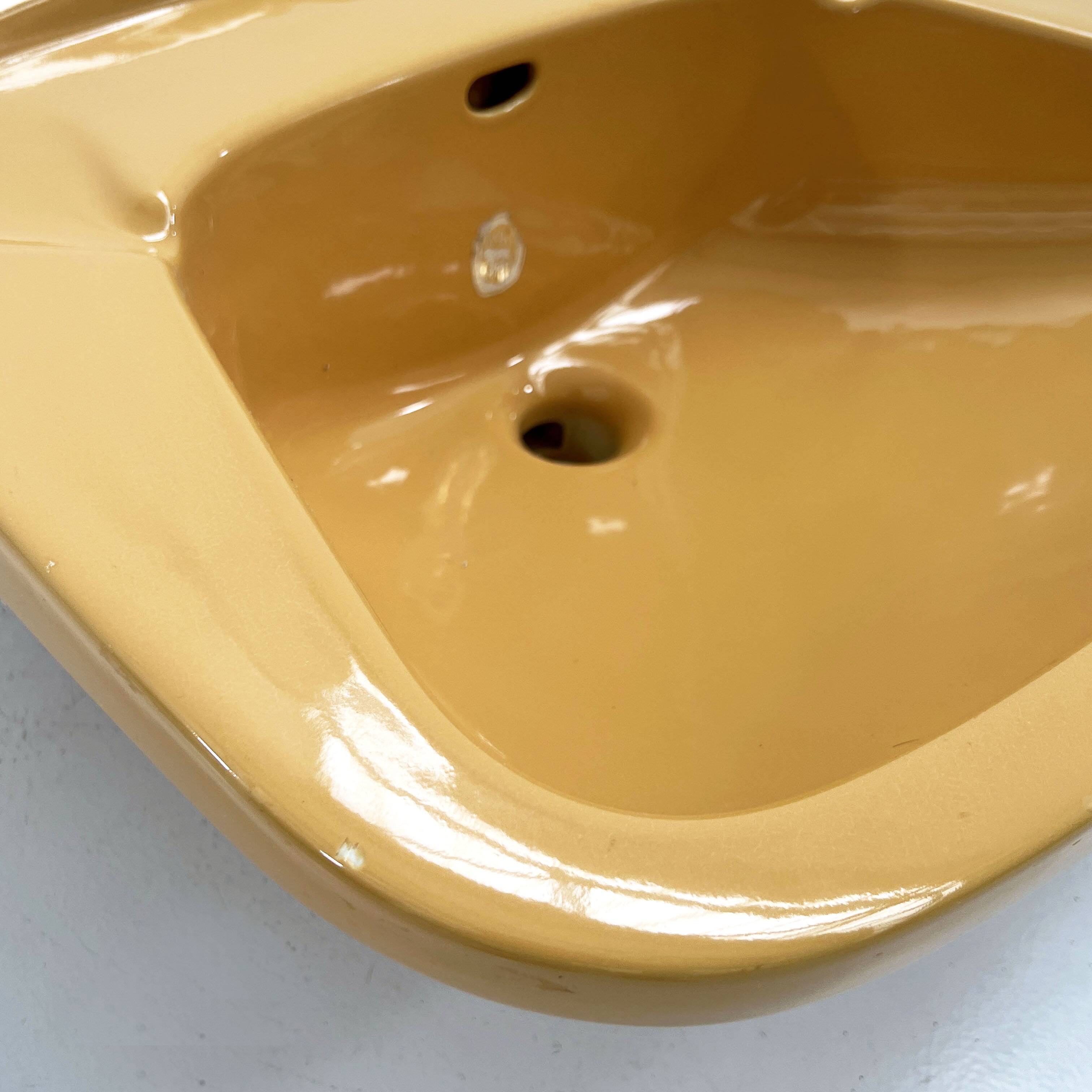 Mustard washbasin by Keramag Keravit, 1980