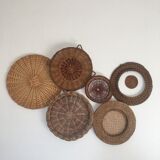 Wall composition of wicker trays