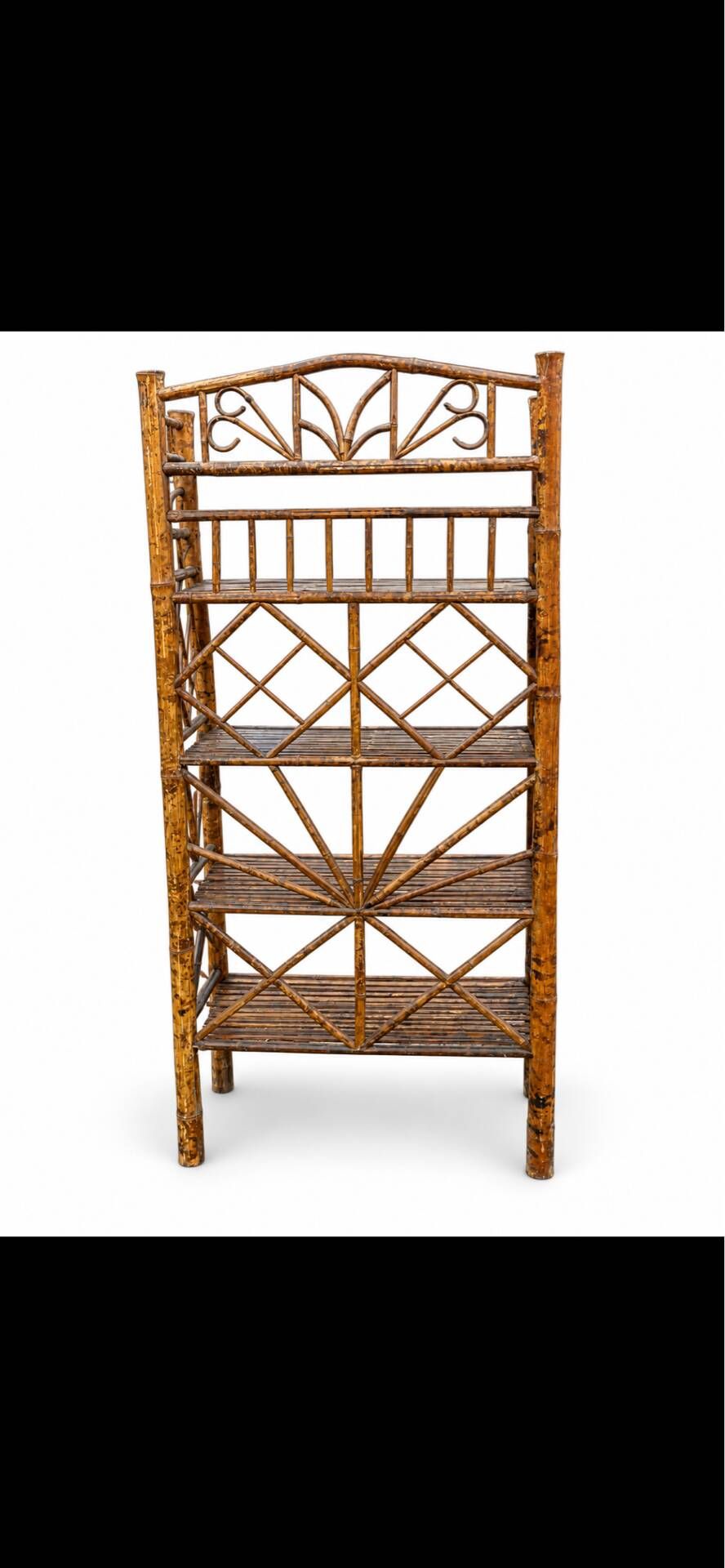 Antique bamboo shelf with 4 levels – Japonese style