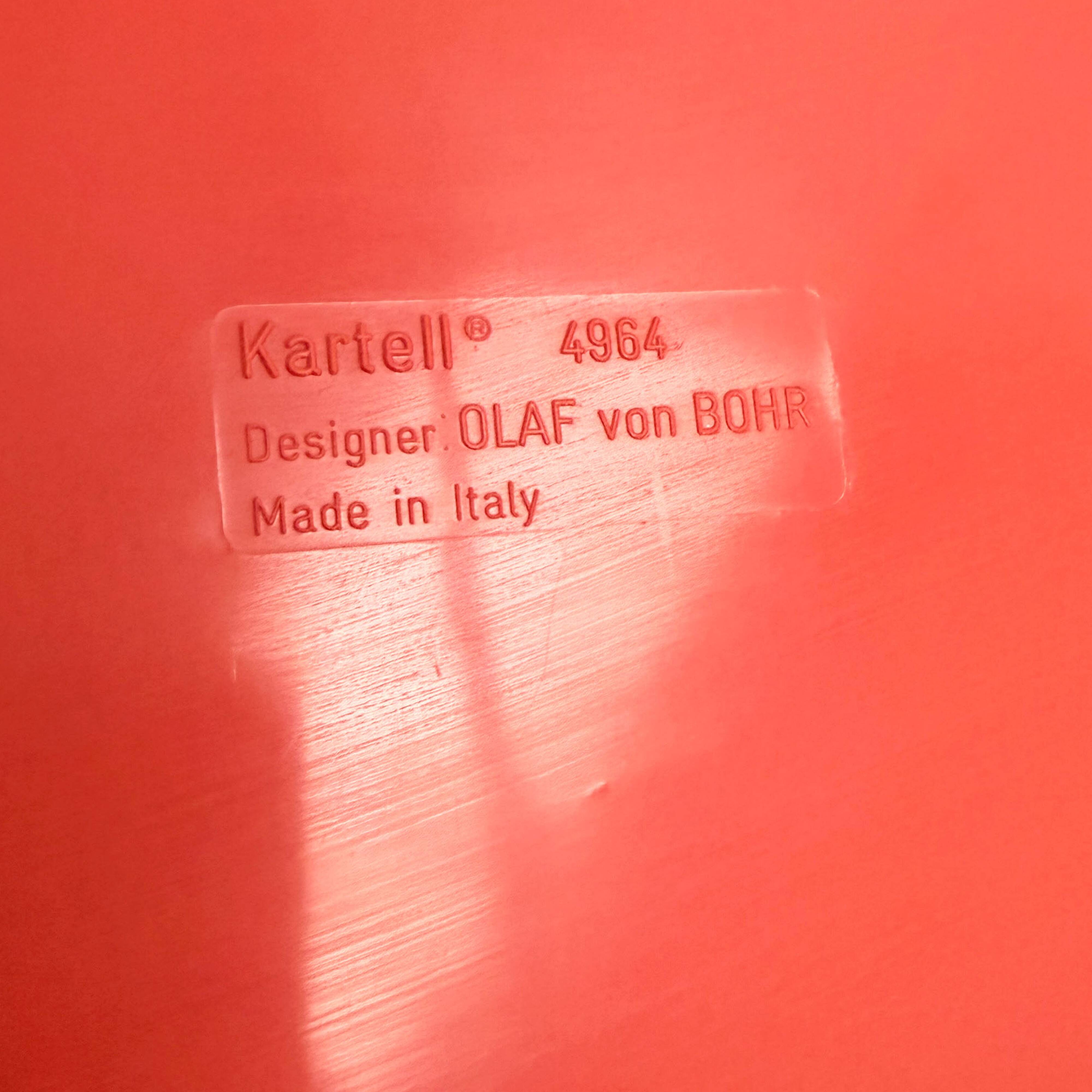 Red cabinet model “4964” by Olaf Von Bohr for Kartell, 1970