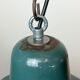 Lampe d'usine industrielle en émail vert, années 1960