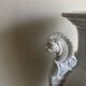 XXL white lion head neo-classical amphora vase from the Empire Consulate.