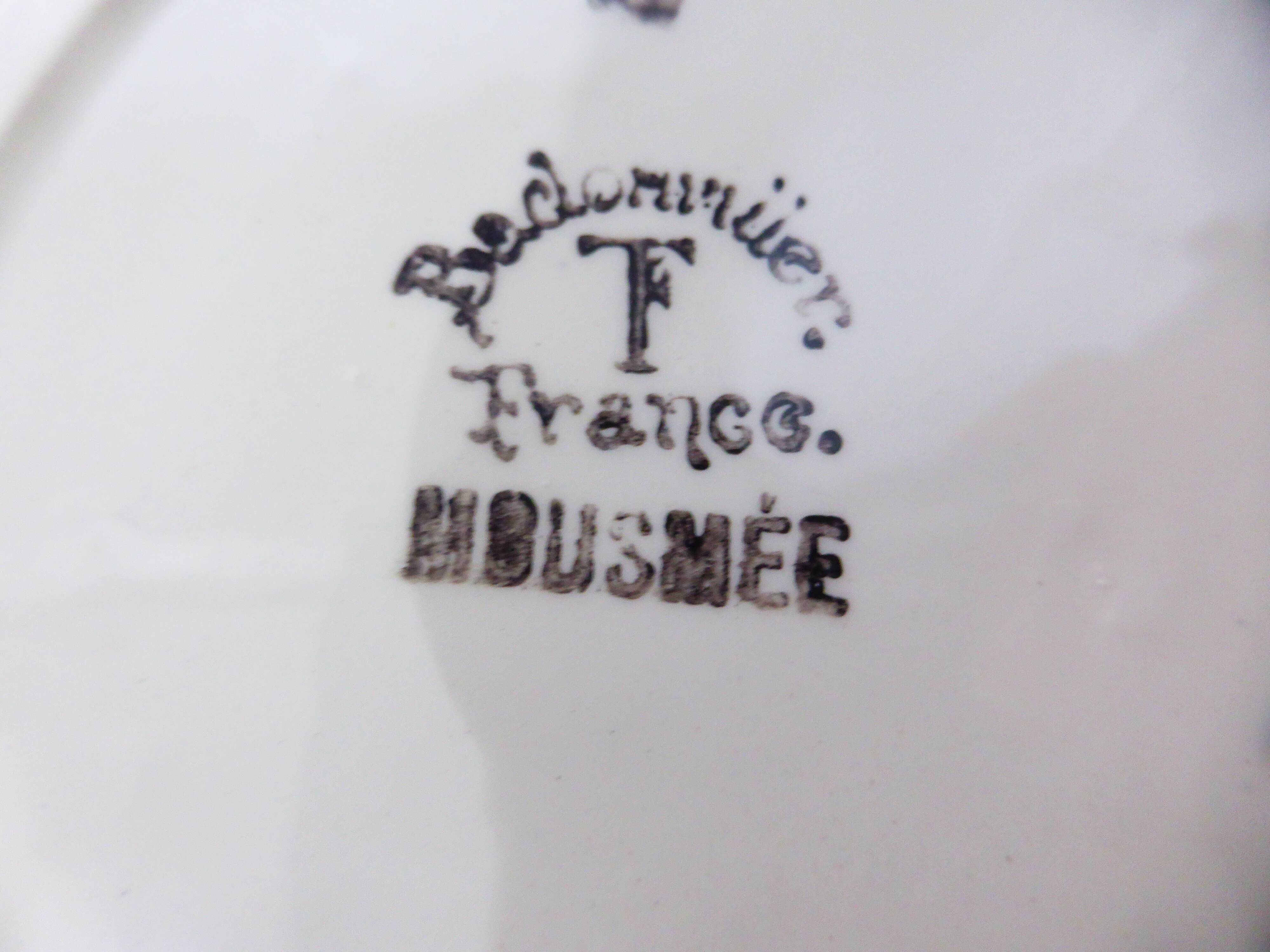4 dessert plates of Badonviller model Mousmee 221009