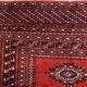 Handmade vintage Uzbek Bukhara rug 91cm x 155cm, 1950s