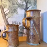 Set of 2 stoneware pitchers
