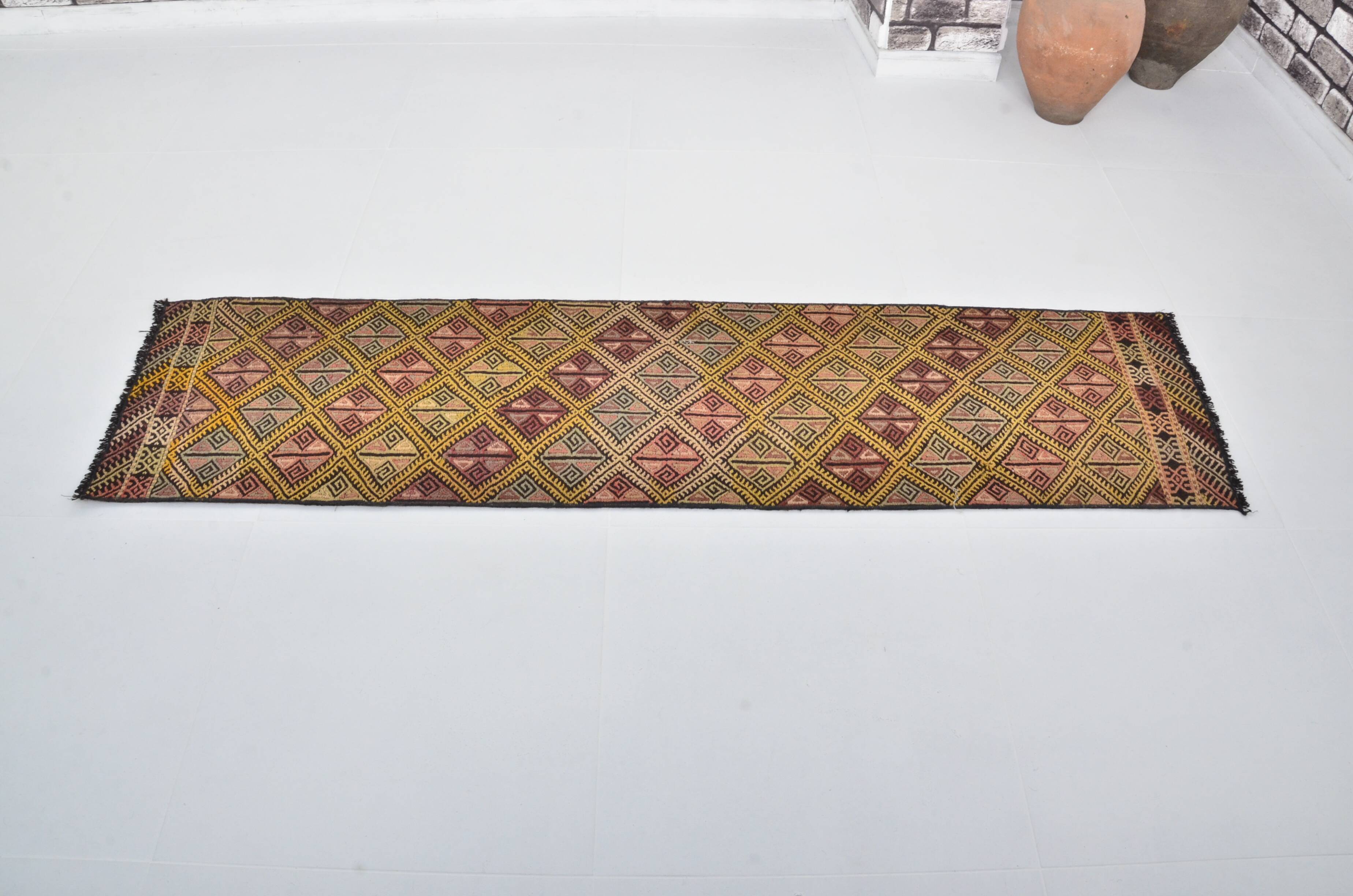 Turkish Handwoven Antique Kilim 3402