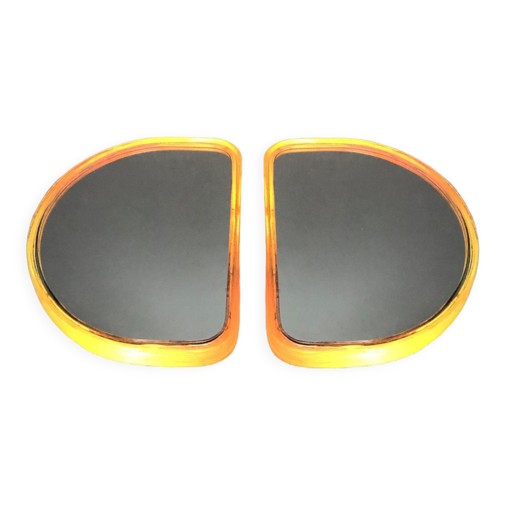 Paire de miroirs muraux lumineux, années 60/70
