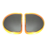 Pair of illuminated wall mirrors, 60s/70s