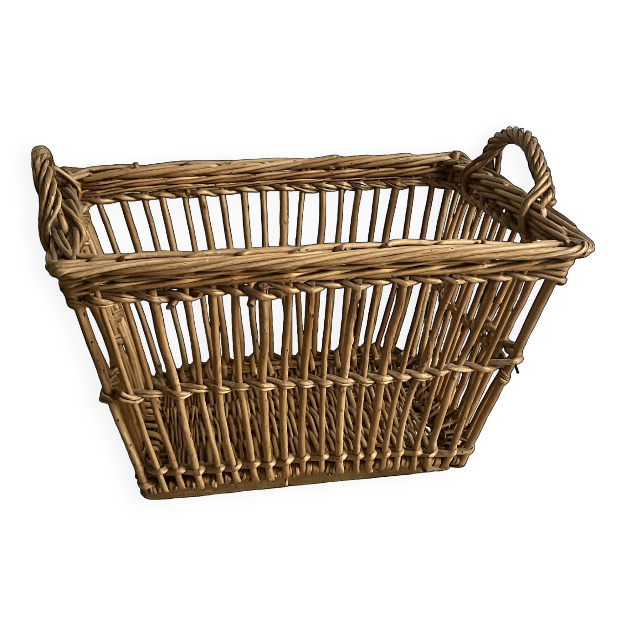 Laundry basket, woven wicker