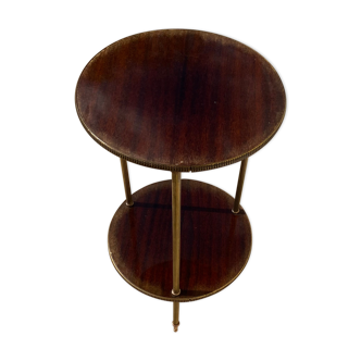 Tripod harness in wood and vintage brass