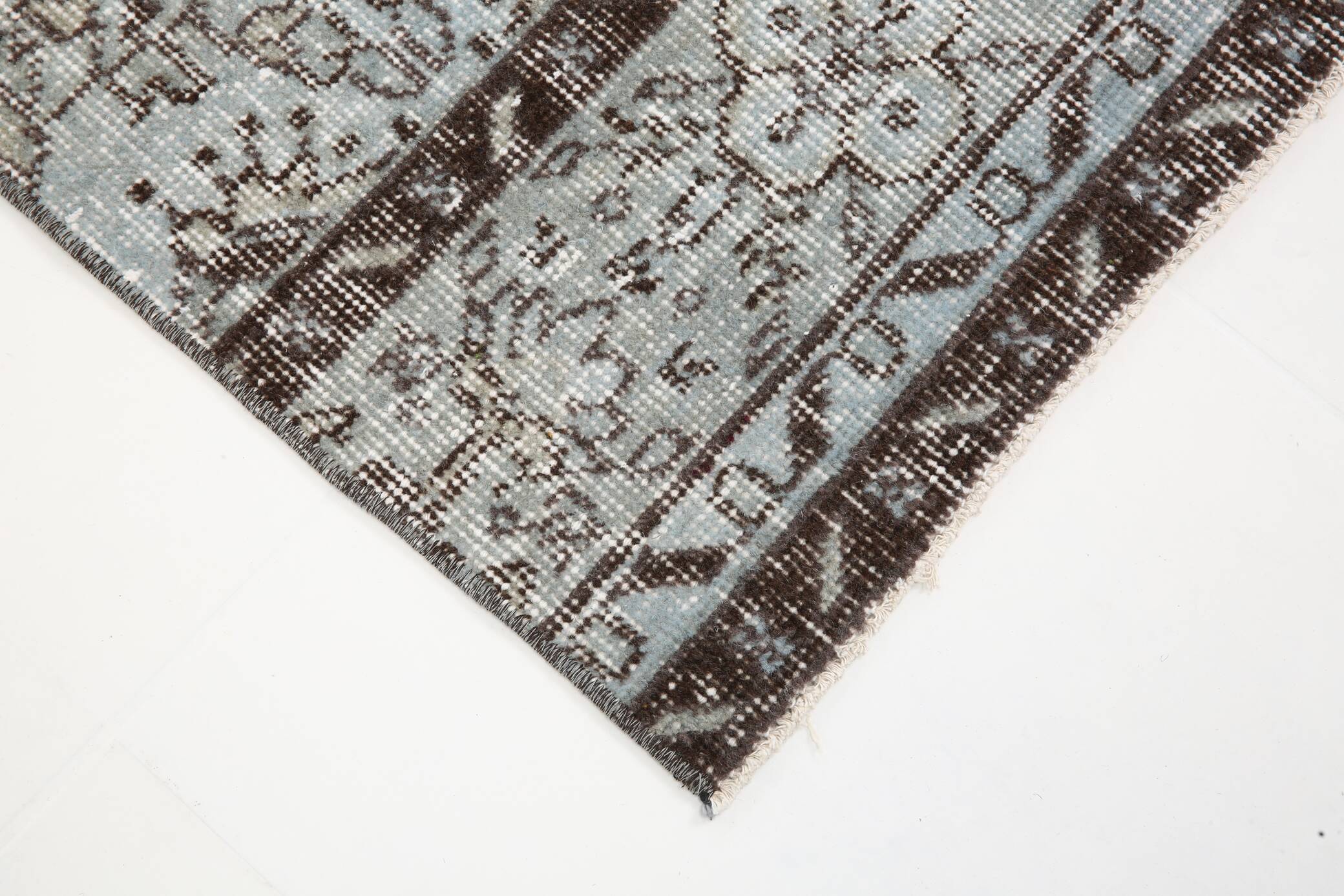 3x9 Rug For Kitchen Gray Vintage Runner Rug, 82x266Cm SK 3397