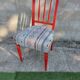 Set of 2 restored chairs from the "ethnic" collection.